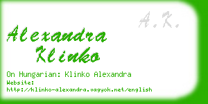 alexandra klinko business card